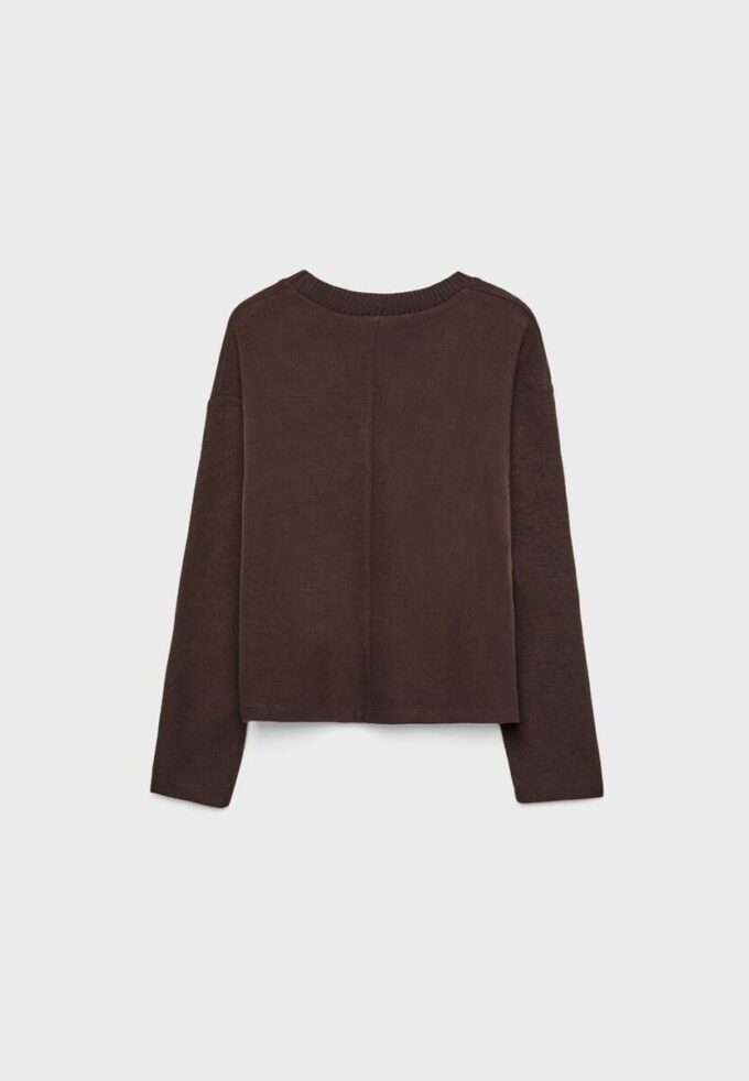 T-shirt en maille à col rond