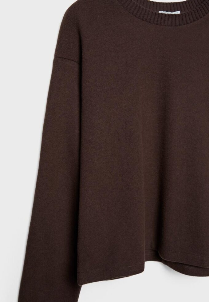 T-shirt en maille à col rond