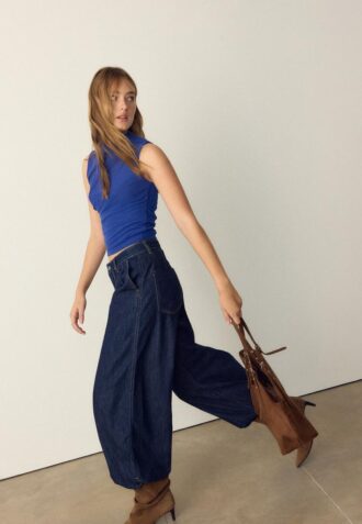 T-shirt en tulle froncé