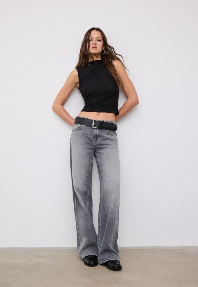 T-shirt en tulle froncé