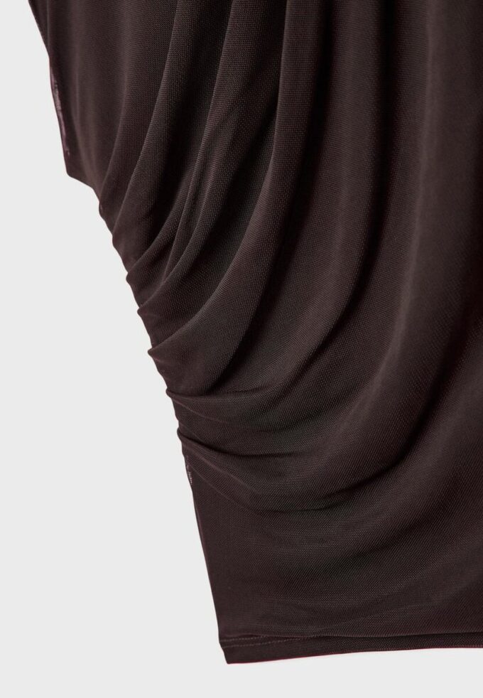 T-shirt en tulle froncé