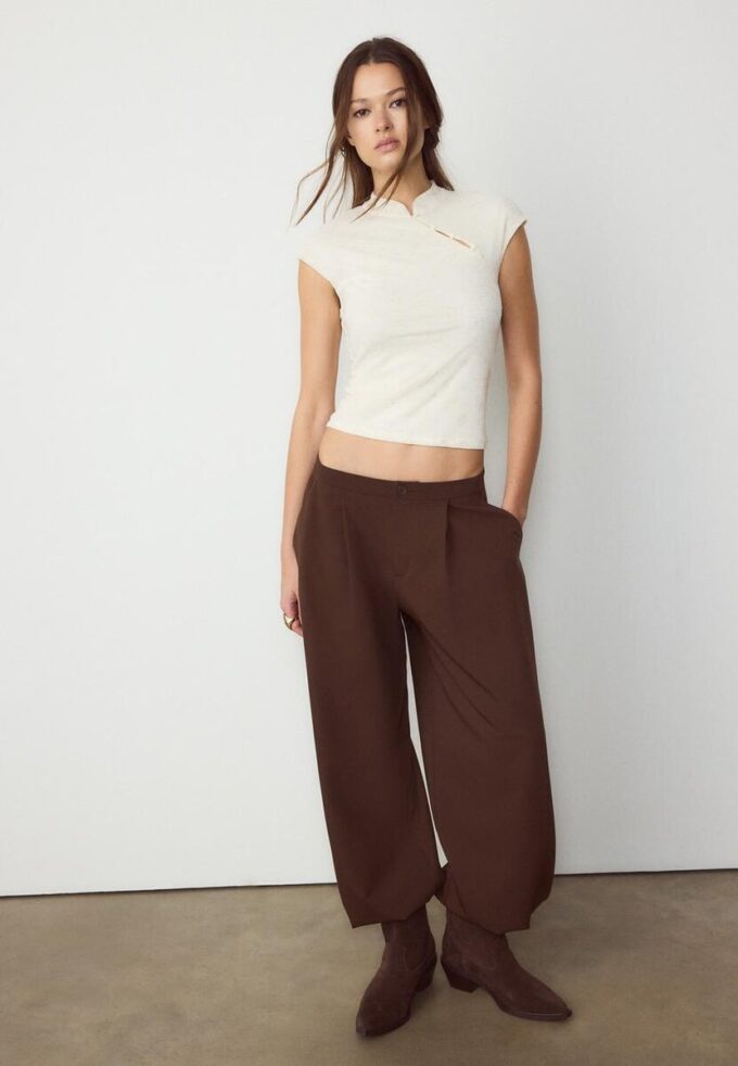 T-shirt floqué style qipao