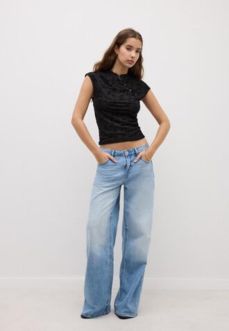 T-shirt floqué style qipao