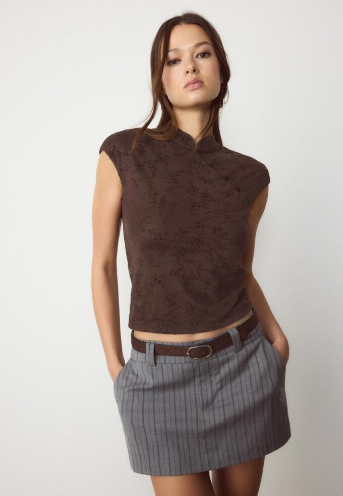 T-shirt floqué style qipao