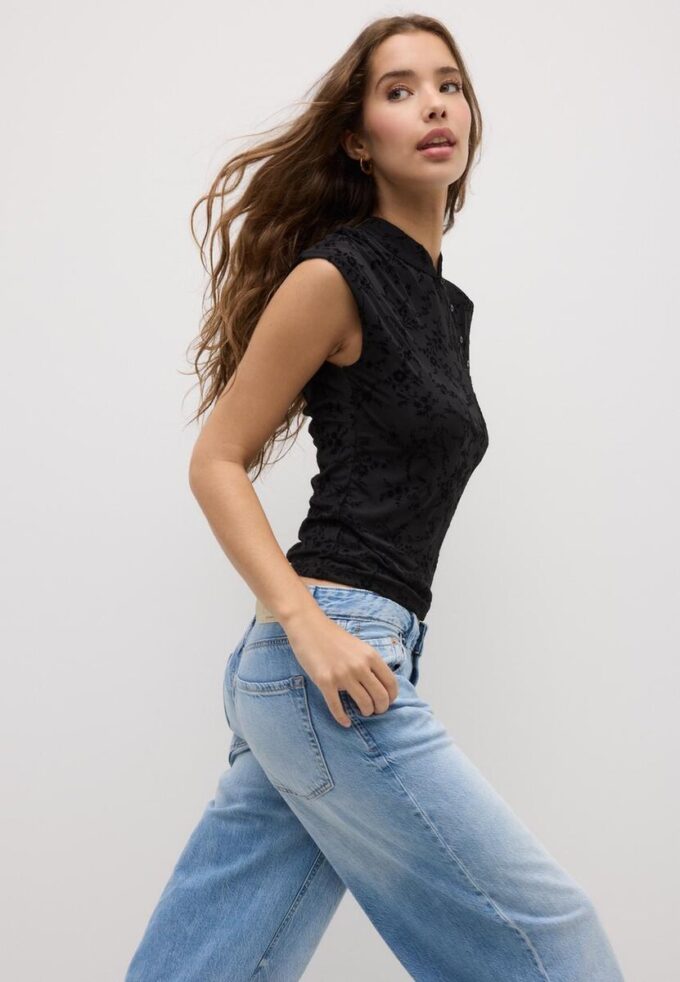 T-shirt floqué style qipao