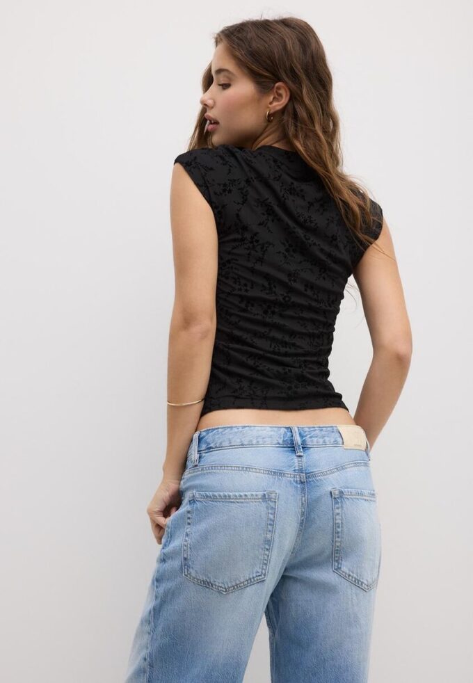 T-shirt floqué style qipao