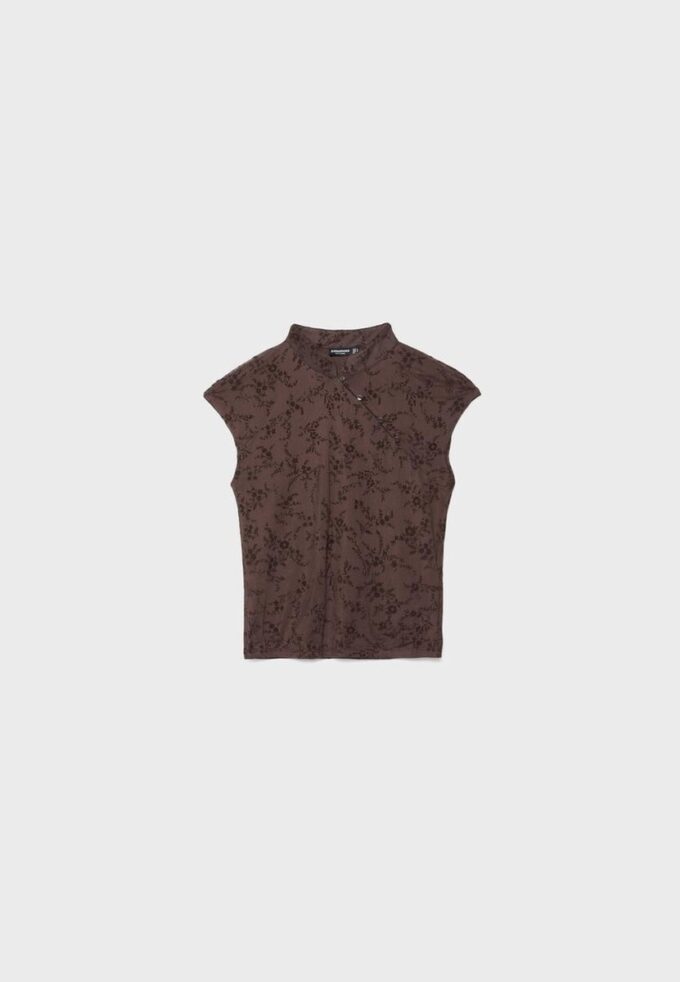 T-shirt floqué style qipao