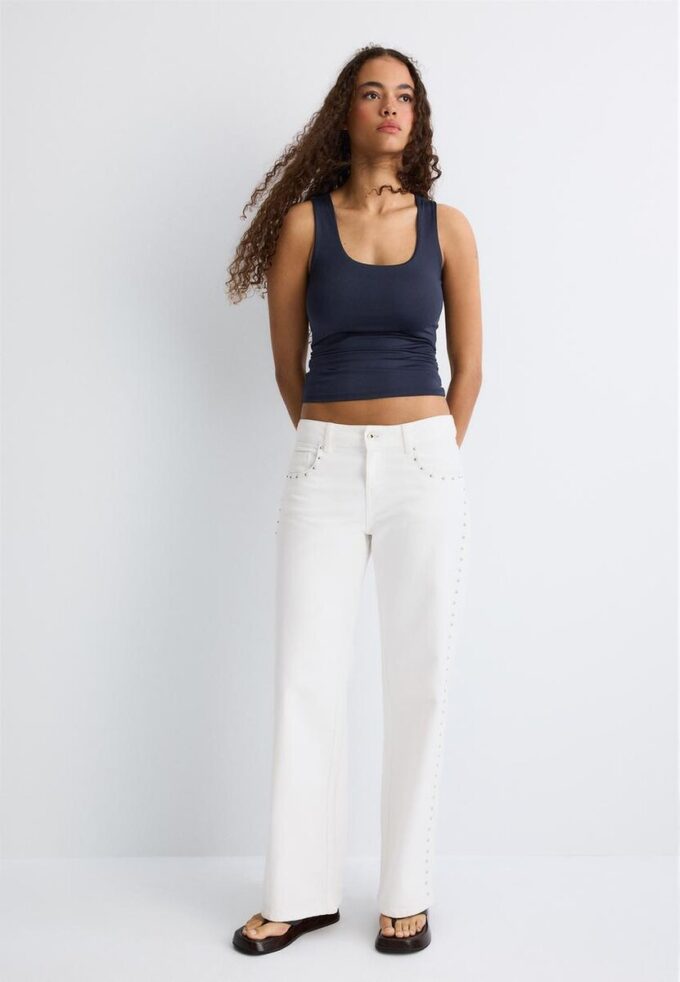 T-shirt à larges bretelles en polyamide