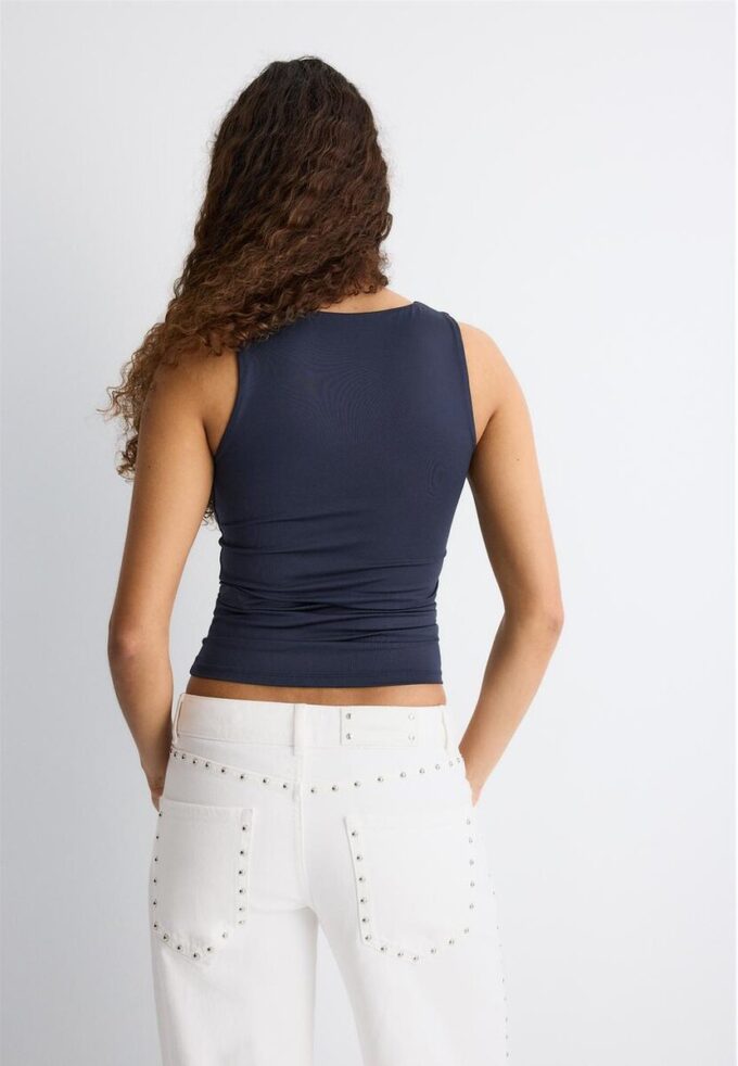 T-shirt à larges bretelles en polyamide