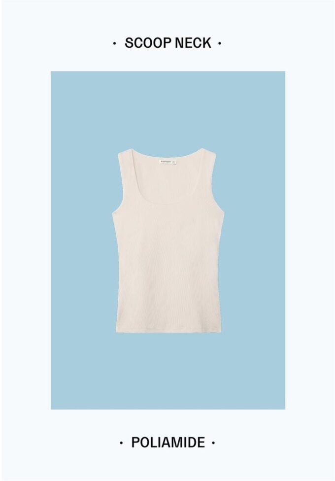 T-shirt à larges bretelles en polyamide T-shirt à larges bretelles en polyamide