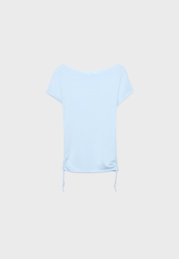 T-shirt à manches courtes avec fronces sur les côtés