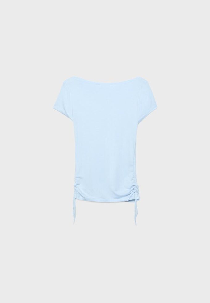T-shirt à manches courtes avec fronces sur les côtés
