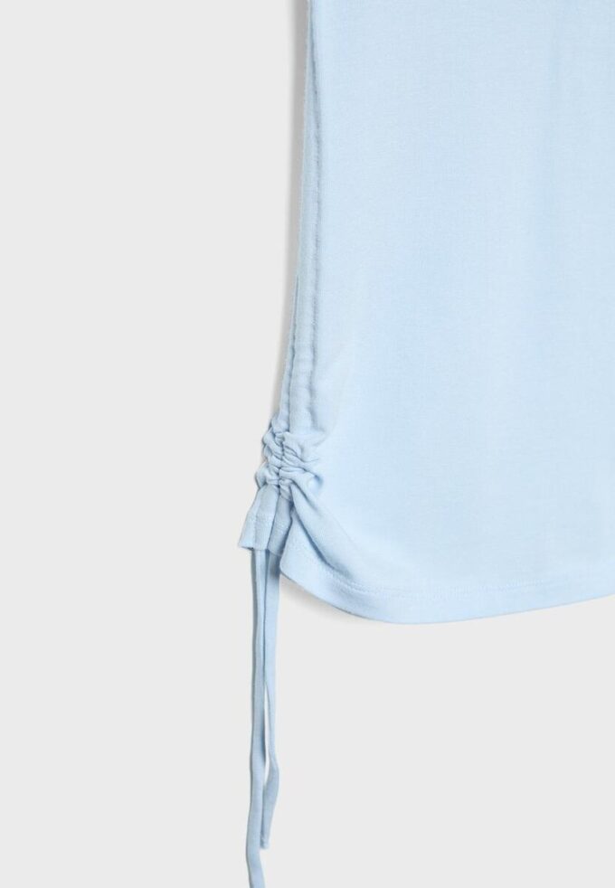 T-shirt à manches courtes avec fronces sur les côtés