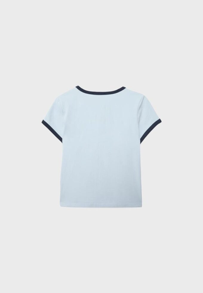 T-shirt à manches courtes avec imprimé contrasté