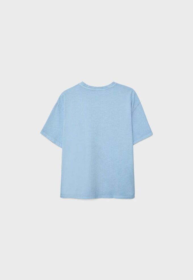 T-shirt à manches courtes avec imprimé et appliqué