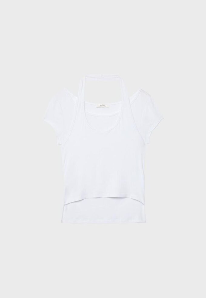 T-shirt à manches courtes double épaisseur