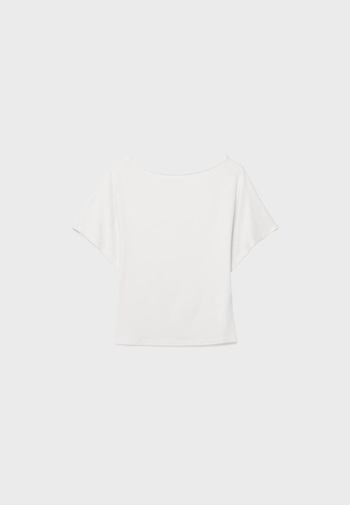 T-shirt à manches courtes et col bateau