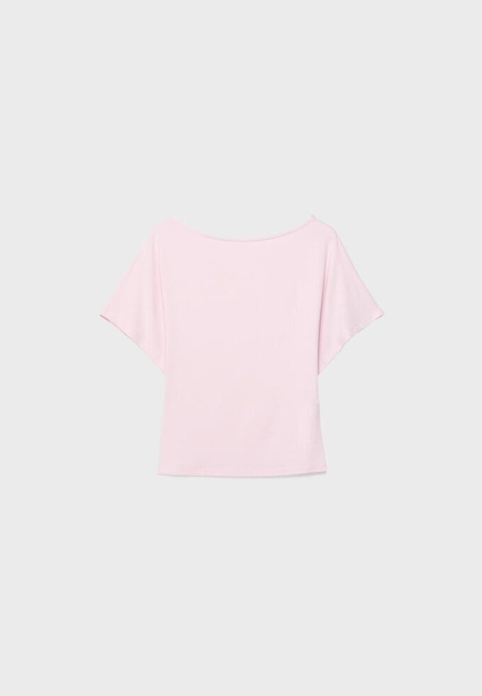 T-shirt à manches courtes et col bateau