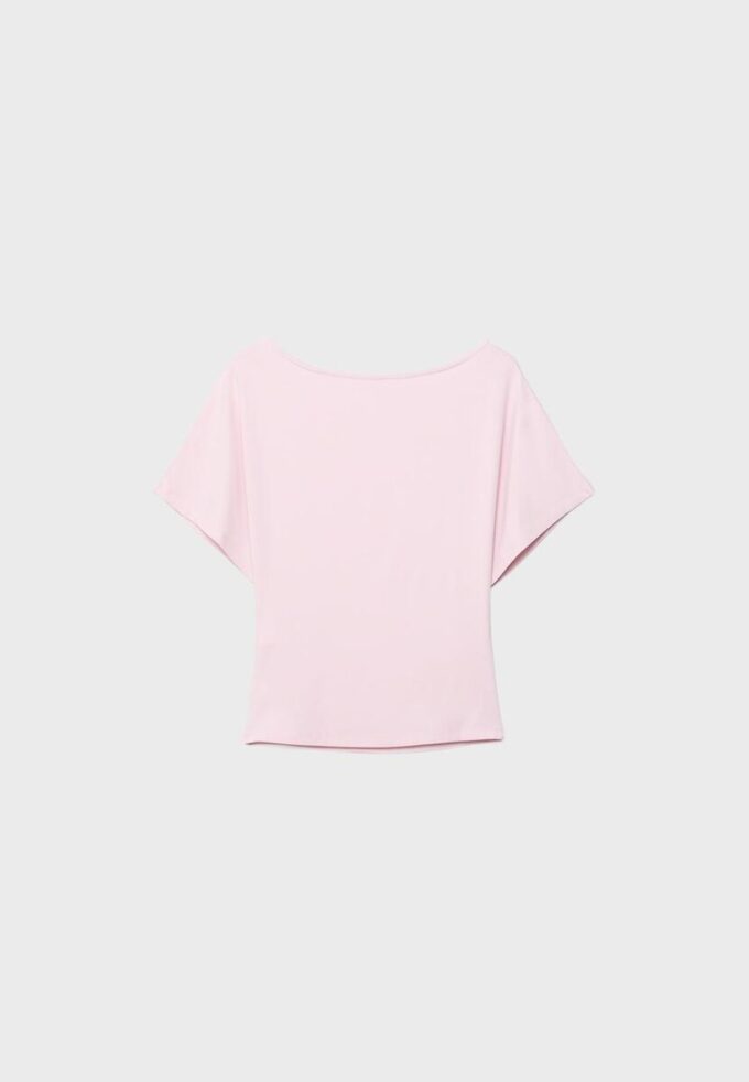 T-shirt à manches courtes et col bateau