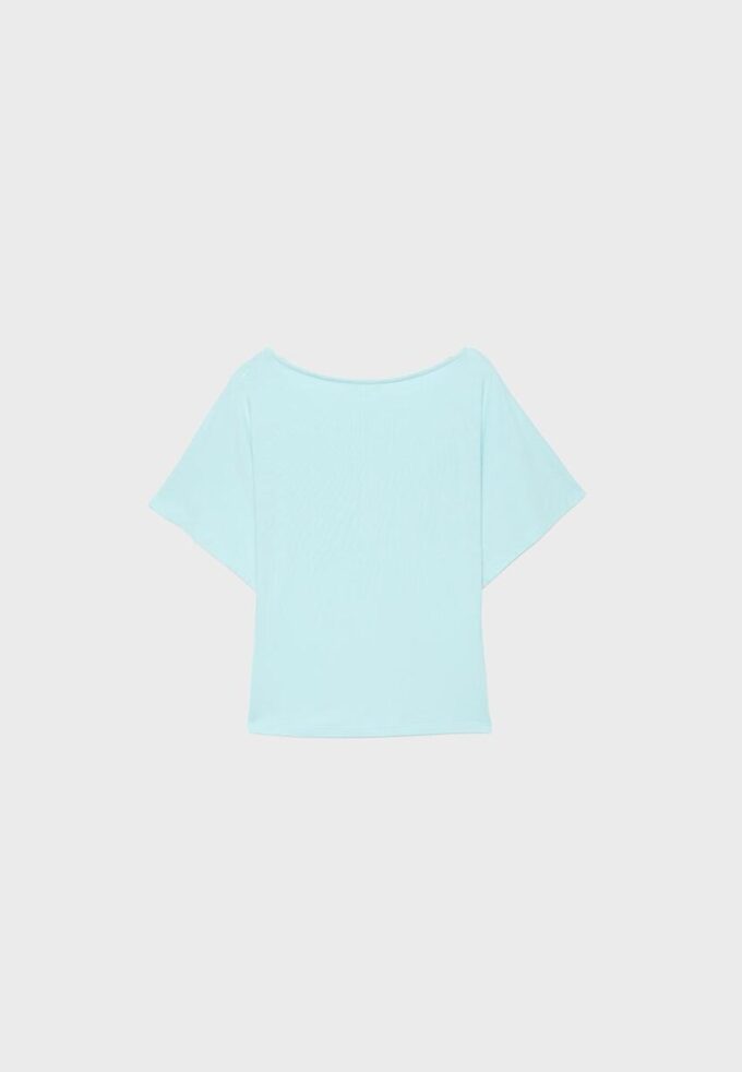 T-shirt à manches courtes et col bateau