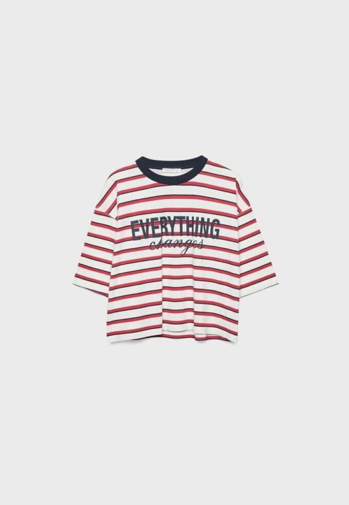 T-shirt à manches courtes imprimé à rayures