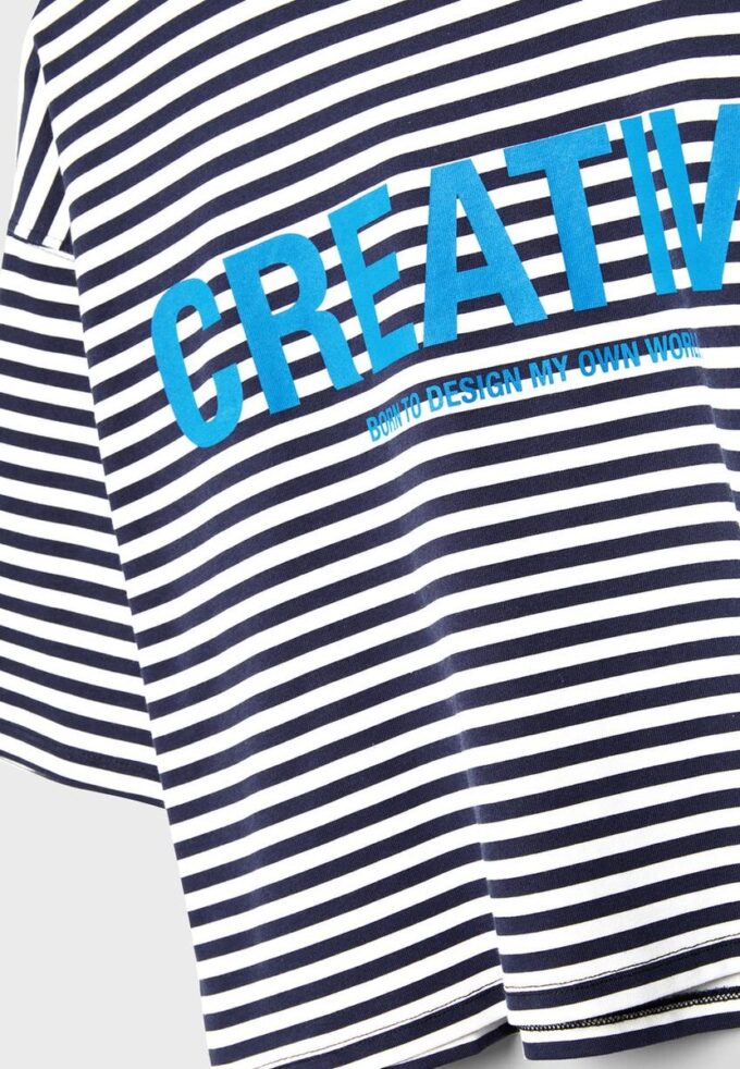 T-shirt à manches courtes imprimé à rayures