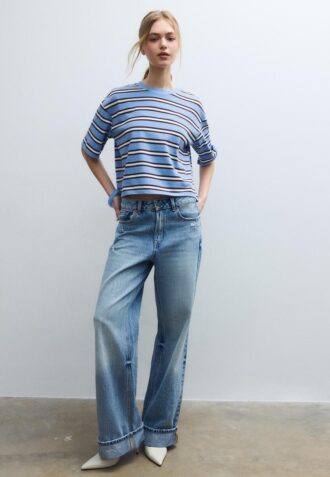 T-shirt à manches courtes rayé