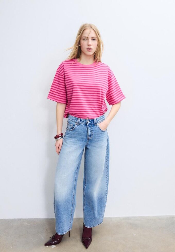 T-shirt à manches courtes rayé