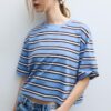 T-shirt à manches courtes rayé