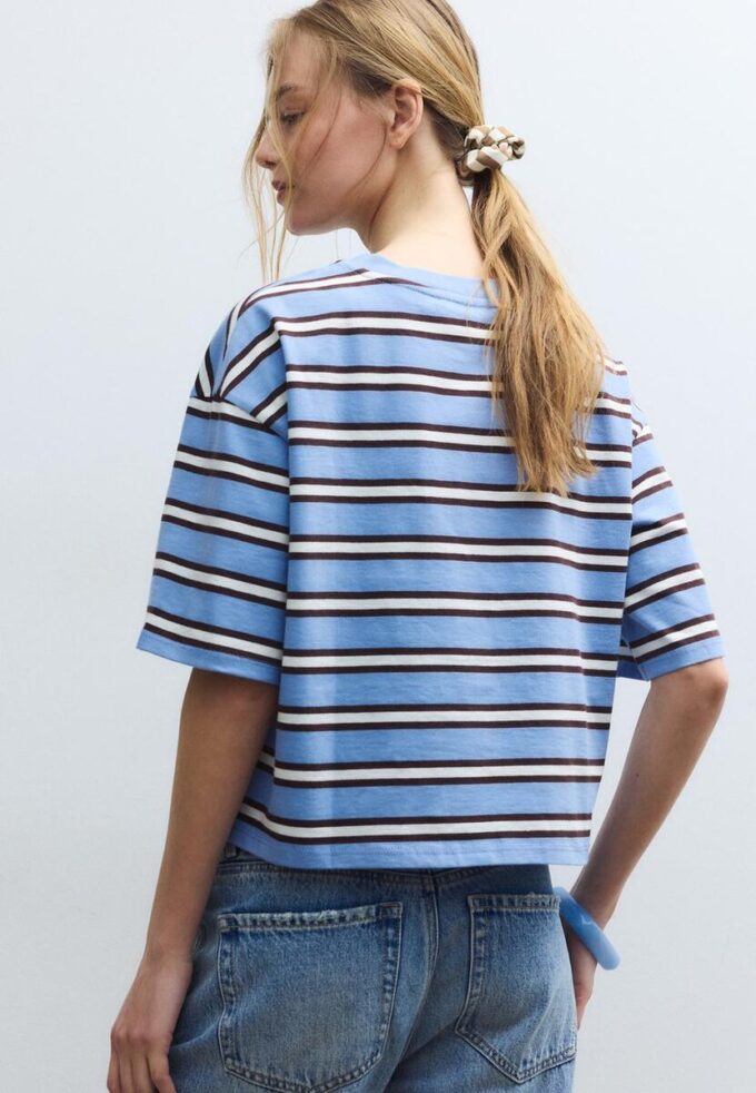 T-shirt à manches courtes rayé