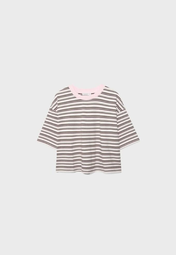 T-shirt à manches courtes rayé
