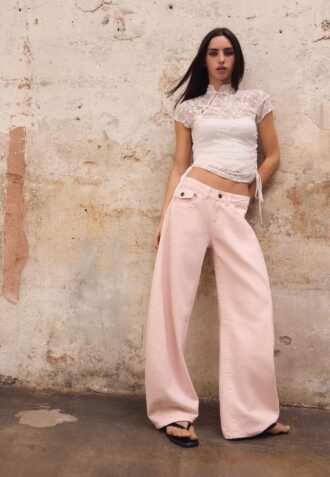 T-shirt à manches courtes style qipao