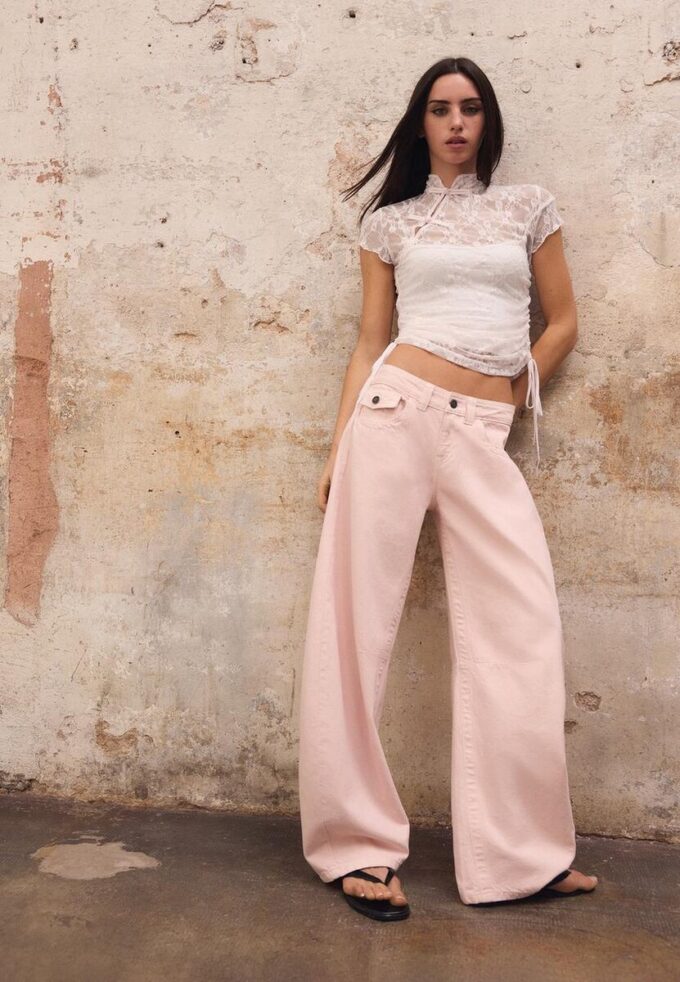 T-shirt à manches courtes style qipao