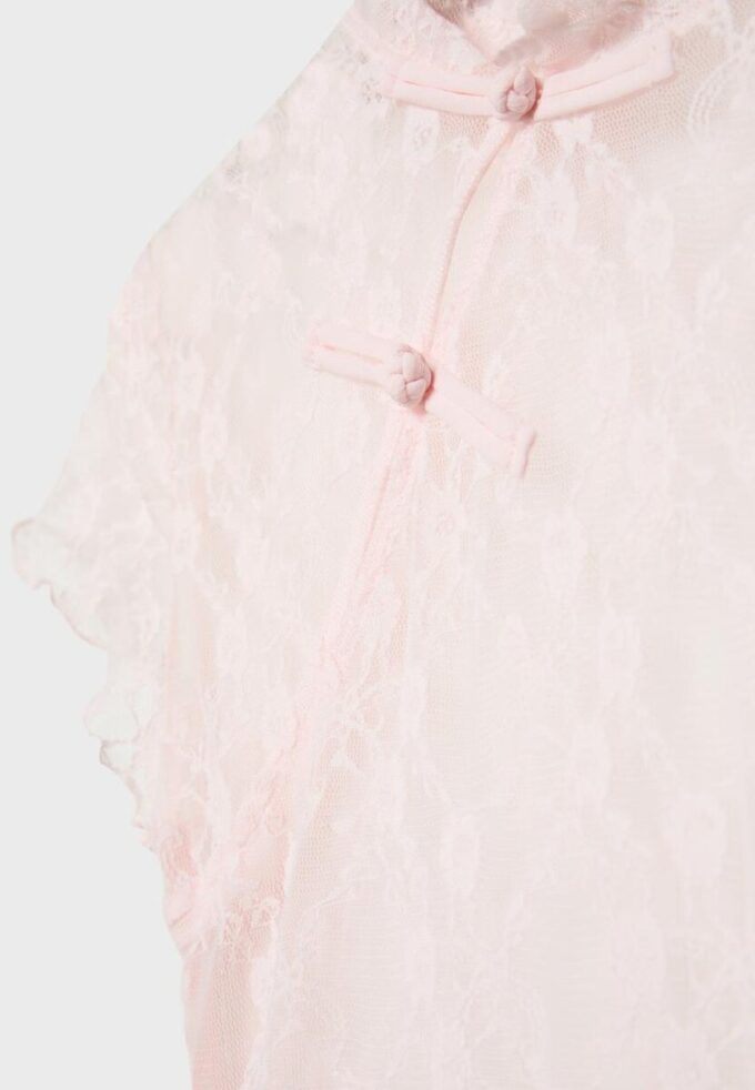 T-shirt à manches courtes style qipao