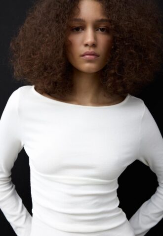 T-shirt à manches longues avec fronces T-shirt à manches longues avec fronces