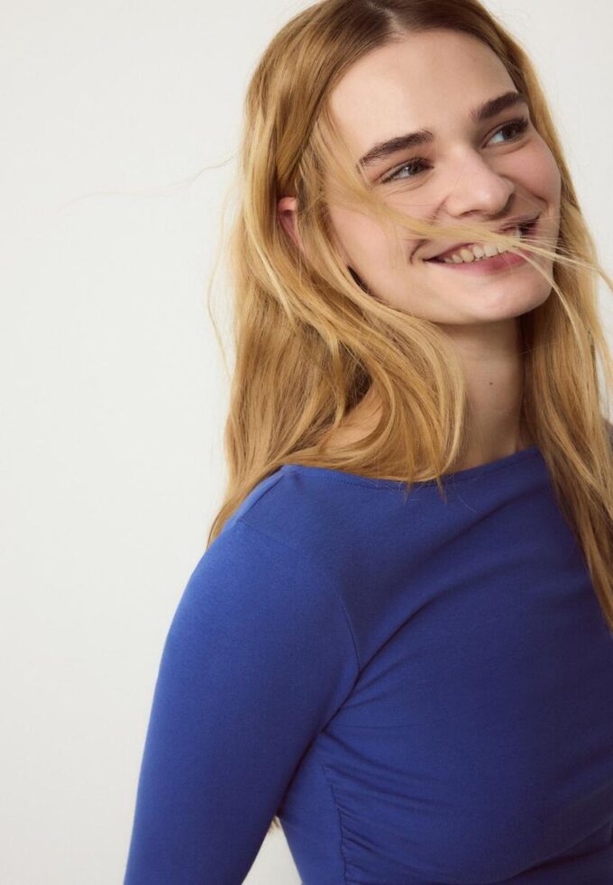 T-shirt à manches longues avec fronces T-shirt à manches longues avec fronces