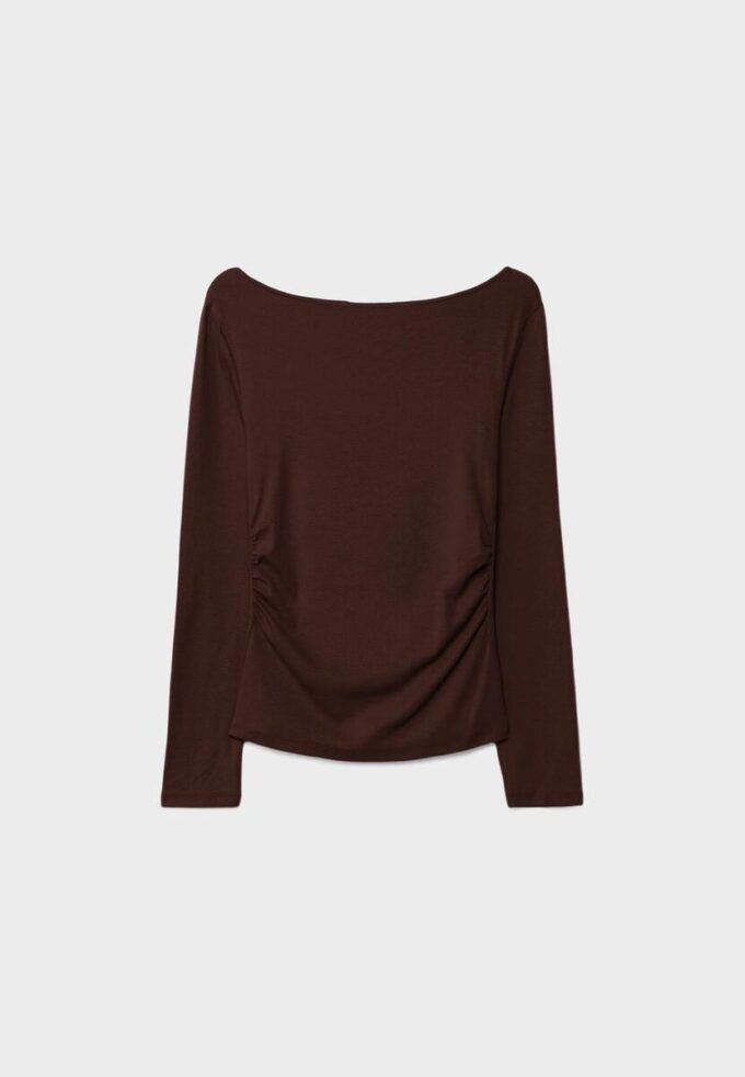 T-shirt à manches longues avec fronces T-shirt à manches longues avec fronces