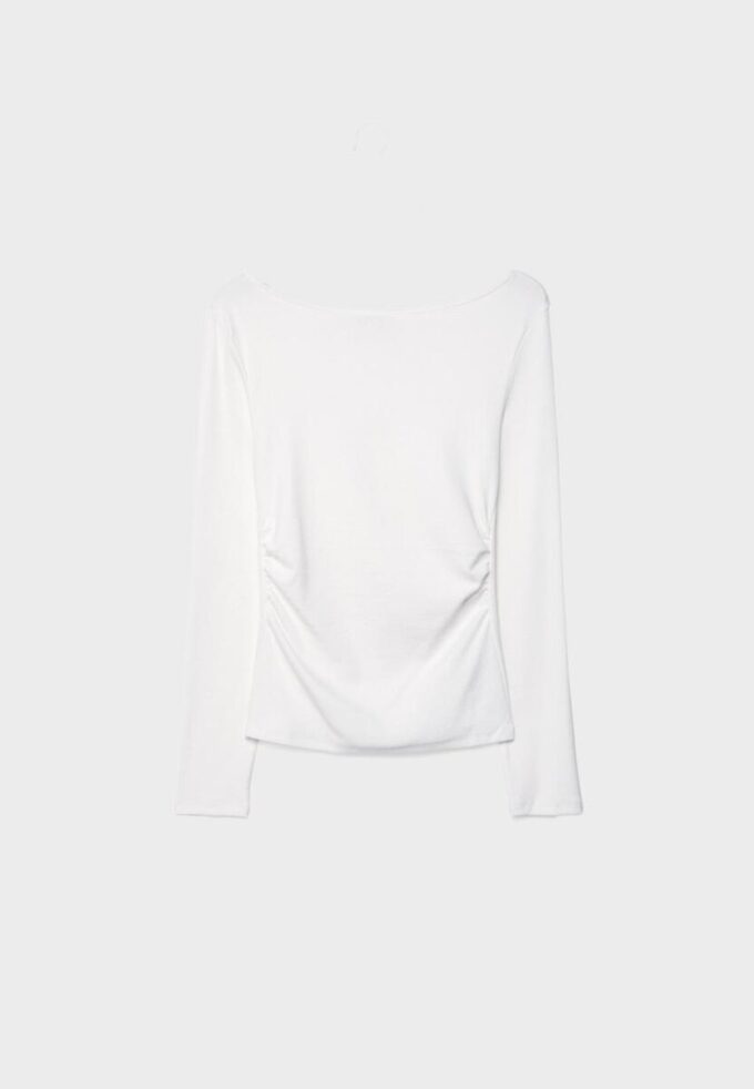 T-shirt à manches longues avec fronces T-shirt à manches longues avec fronces