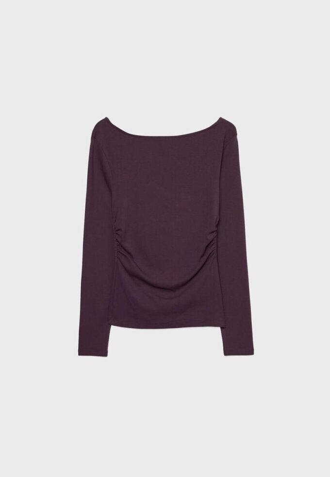 T-shirt à manches longues avec fronces T-shirt à manches longues avec fronces