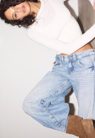 T-shirt à manches longues côtelé