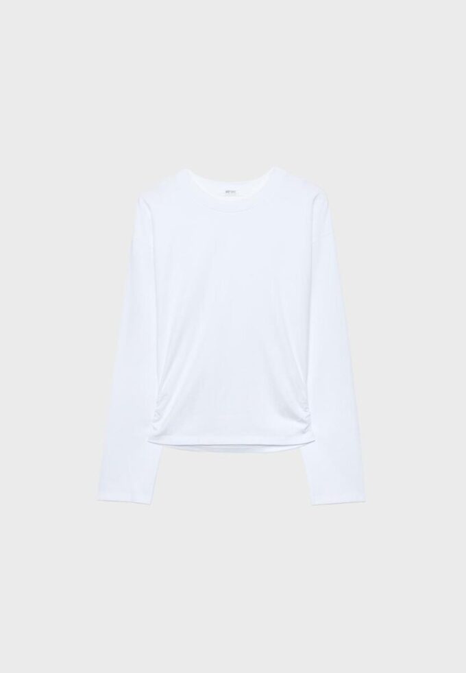 T-shirt à manches longues froncé