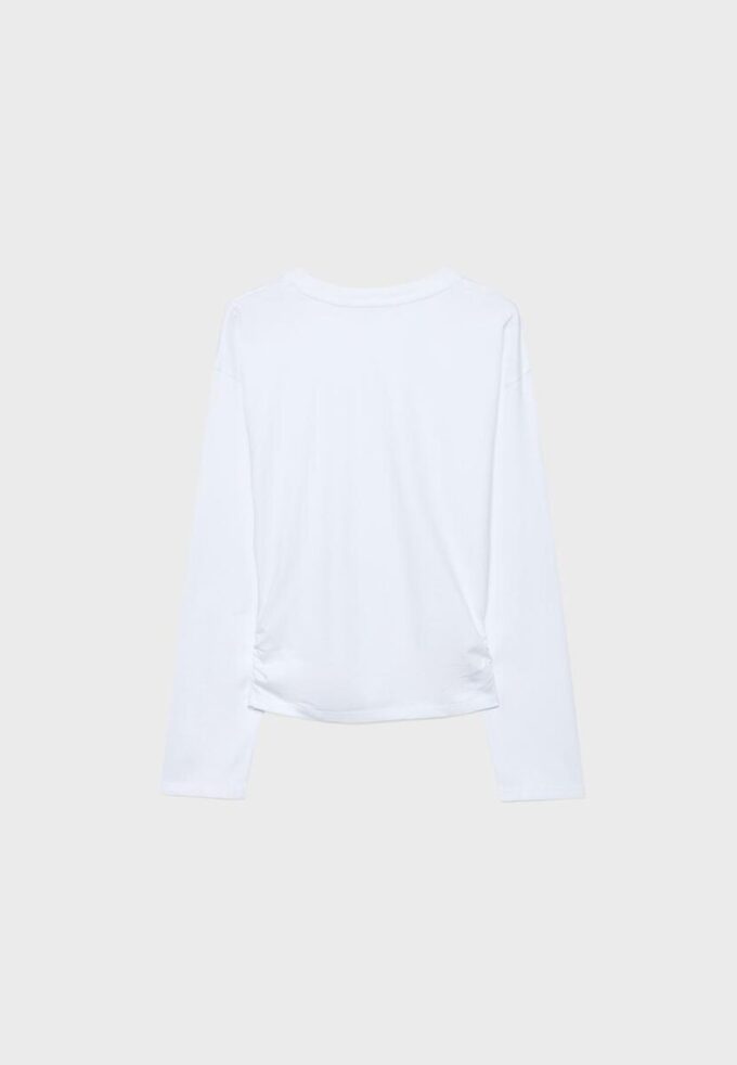 T-shirt à manches longues froncé
