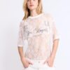T-shirt oversize en dentelle avec motif graphique