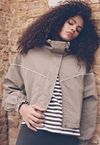 T-shirt oversize à manches longues rayé