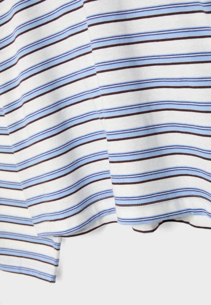 T-shirt oversize à manches longues rayé