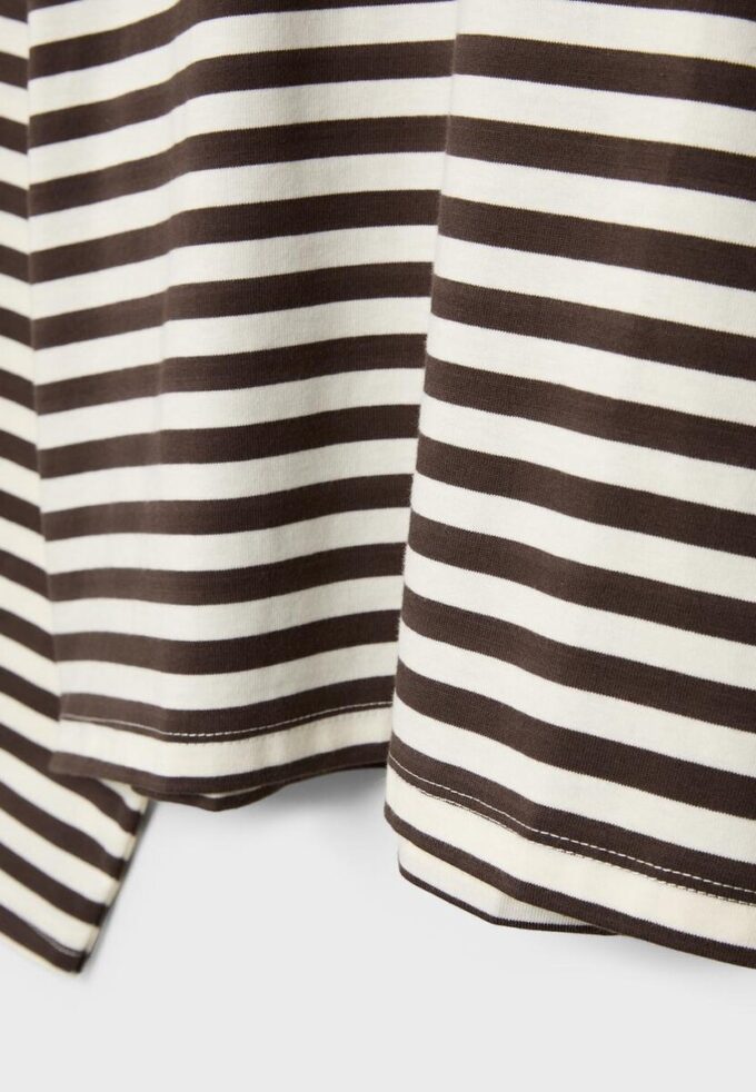 T-shirt oversize à manches longues rayé