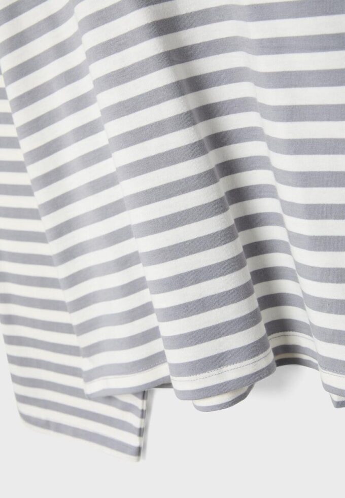 T-shirt oversize à manches longues rayé