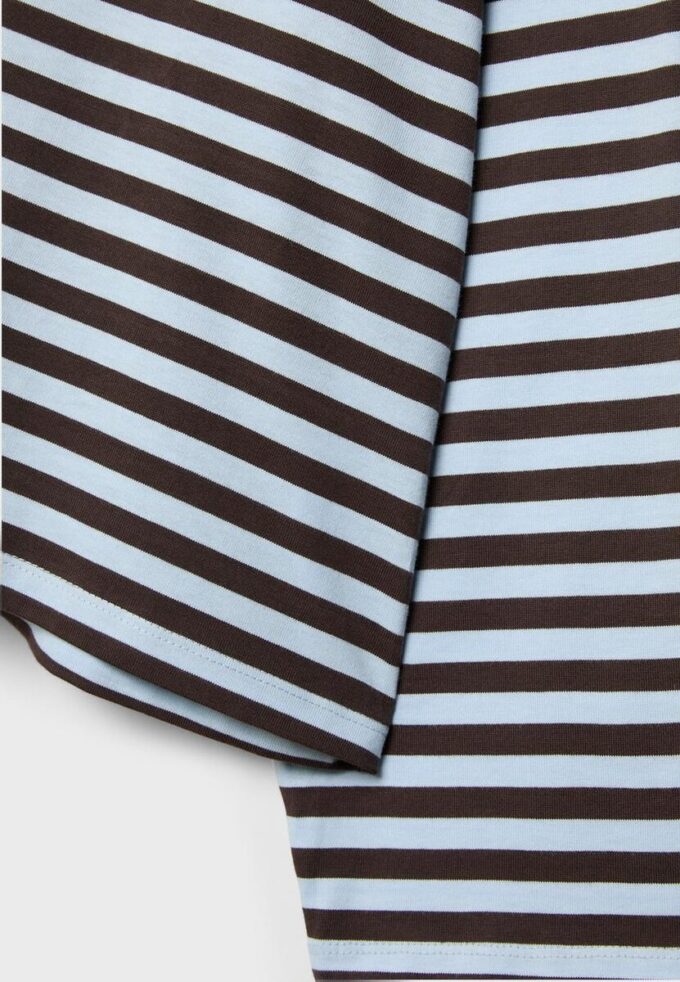 T-shirt oversize à manches longues rayé