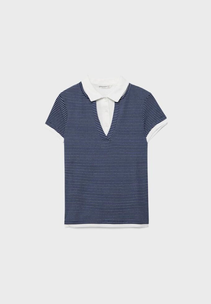 T-shirt polo à manches courtes double épaisseur