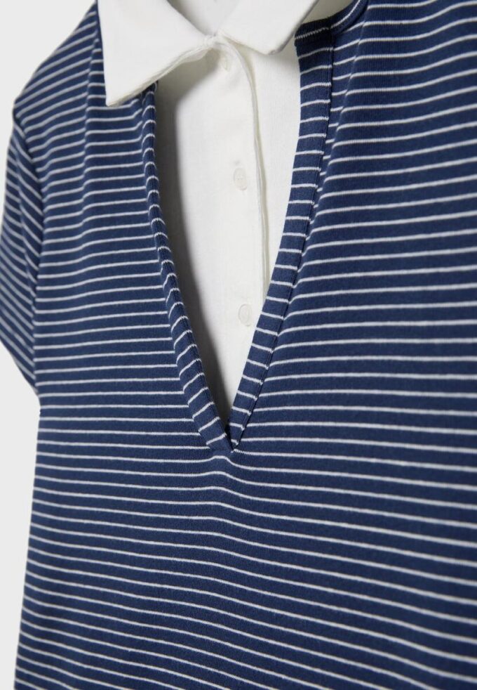 T-shirt polo à manches courtes double épaisseur